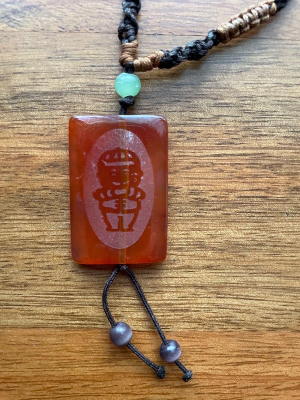 Rectangular Carnelian Charm - Picture 3 of 7